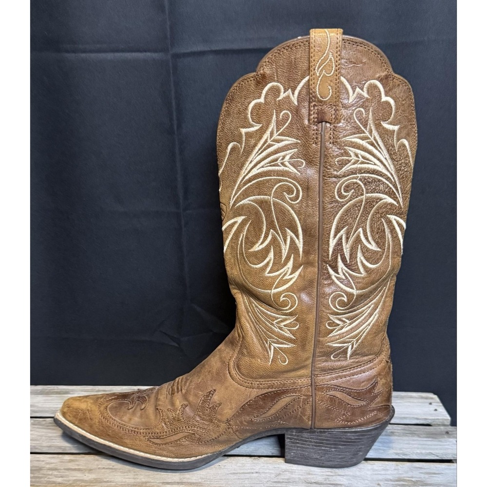 Ariat Womens Brown Leather Western Mid Calf Pointed Toe Boots 10005920 Size 9 - Picture 3 of 13
